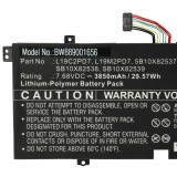 VHBW Notebook akkumulátor Lenovo 5B10X82536, 5B10X82537, L19C2PD7 - 3850 mAh 7,68 V Li-polimer, fekete