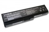 VHBW Notebook akkumulátor Toshiba PA3635U-1BAM, PA3634U-1BAS - 4400 mAh 10,8 V Li-Ion, fekete