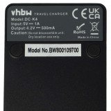 VHBW Praktica digitális fényképezőgéphez akkumulátortöltő - 0,5 A, 4,2 V