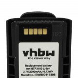 VHBW Rádió akku Motorola NNTN8020B, NNTN8020AC, NNTN8020A, NNTN8020 - 2900 mAh 3,7 V Li-Ion