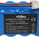 VHBW Samsung AP5576883, AP5579205, DJ63-01050A, DJ96-00113A akkumulátor - 2500 mAh, 14,4 V, NiMH