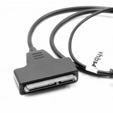 VHBW SATA-USB külső merevlemez-adapter kábel, Plug-and-Play, fekete