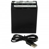 VHBW Sony NP-F970, NP-F960, NP-F950, NP-F930 akkumulátor - 10400 mAh, 7,2 V, Li-Ion, USB C aljzattal
