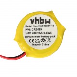 VHBW Számítógépes BIOS akkumulátor CR2025, 02K6502, 02K6489, 02K6486 - 200 mAh 3 V Li-Mn