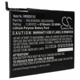 VHBW Tablet akkumulátor Samsung Galaxy Tab A8 készülékhez - 6750 mAh 3,85 V Li-polimer