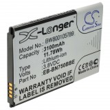VHBW Tabletta akkumulátor Samsung EB-BN750BBE, EB-BN750BBC készülékekhez - 3100 mAh 3,8 V Li-Ion