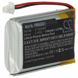 VHBW Vezeték nélküli fejhallgató akku Sena YT102540P-hez - 1100 mAh 3,7 V Li-polimer