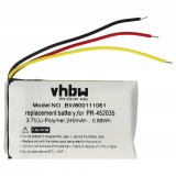 VHBW Vezeték nélküli fejhallgató elem a Bose PR-452035-höz - 240 mAh 3,7 V Li-polimer