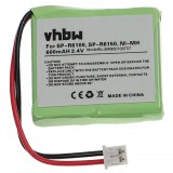 VHBW Vezetékes telefon akku GP5M2BMXZ, T304, E47H, GP0830, BC102168, CP25, 82H - 500 mAh 2,4 V NiMH