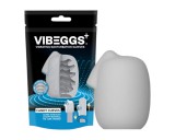 VIBEGGS Candy Curves - vibrációs tojás maszturbátor (fehér)