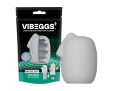 VIBEGGS Ribs Delight - vibrációs tojás maszturbátor (fehér)