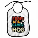 Vicces előke, férfi, apa, gamer, hős