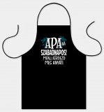 Vicces fekete kötény, Apa ma szabadnapos, kérdezd meg anyát