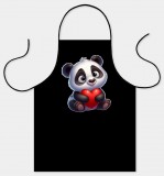 Vicces fekete kötény, Panda maci