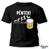Vicces póló több színben, Péntek, sör