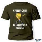 Vicces póló több színben, Szuper villanyszerelő