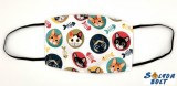 Vicces szájmaszk, cica fejek