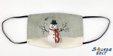 Vicces szájmaszk, karácsonyi, hóember