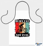 Vicces szakács kötény, Burn fat, not fuel