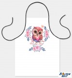 Vicces szakács kötény, Szeretlek Anya, bagoly minta