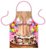 Vicces szakács kötény, Születésnapi tortás, nőknek
