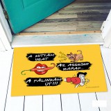 Vicces színes lábtörlő, A kutya ugat