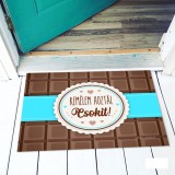 Vicces színes lábtörlő, Remélem hoztál csokit