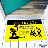 Vicces színes lábtörlő, Vigyázat, ittas személyek