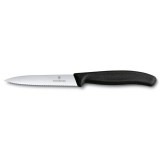 VICTORINOX Swiss Classic hámozókés, recézett pengével (10 cm) fekete