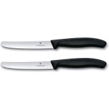 VICTORINOX Swiss Classic paradicsomszeletelő kés (11 cm) 2 részes, fekete