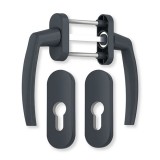 Victory balkon átmenő kilincs rozettával antracit