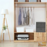 VID 2 db antracitszürke szövet tárolódoboz 43 x 34 x 23 cm