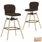 VID 2 db barna szövetborítású forgó bárszék