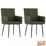 VID 2 db barna szövetkárpitozású karfás étkezőszék