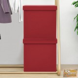 VID 2 db bordó összecsukható pvc tárolóülőke