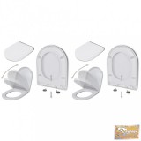 VID 2 db fehér műanyag wc ülőke lassan csukódó fedéllel