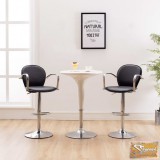 VID 2 db fekete műbőr karfás bárszék