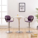 VID 2 db lila műbőr karfás bárszék