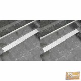 VID 2 db lineáris acél buborék zuhany lefolyó 1030 x 140 mm