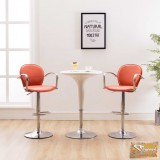 VID 2 db narancssárga műbőr karfás bárszék