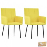 VID 2 db sárga karfás szövet étkezőszék