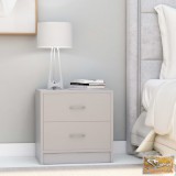 VID 2 db szürke forgácslap éjjeliszekrény 40 x 30 x 40 cm