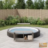 VID 2 db szürke polyrattan tárolópolc