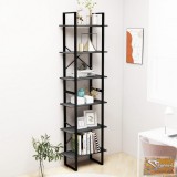 VID 2 db szürke tömör fenyőfa tárolópolc 60 x 30 x 210 cm