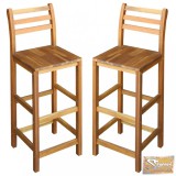 VID 2 db tömör akácfa bárszék