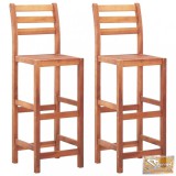 VID 2 db tömör akácfa bárszék