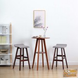 VID 2 db világosszürke szövet bárszék