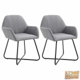 VID 2 db világosszürke szövet étkezőszék