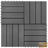 VID 22 db (2 m2) szürke wpc teraszburkoló lap 30 x 30 cm