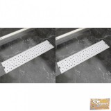 VID 2db lineáris rozsdamentes acél buborék zuhany lefolyó 530x140mm